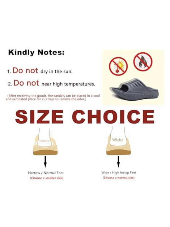 New Mens Recovery Sandals Orthotic Arch Support Open Toe Sport Slides Thick main image 5